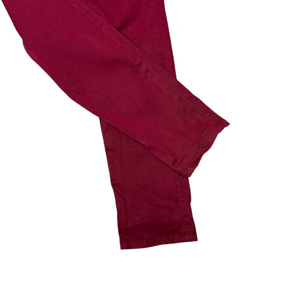 Anthro Level 99 Lily Skinny Straight Ruby Red Wash Jeans Women's Size 28 - Picture 9 of 9